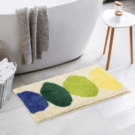 PiccoCasa - tapis de bain doux antidérapant à séchage rapide en microfibre lavable 18" x 26"