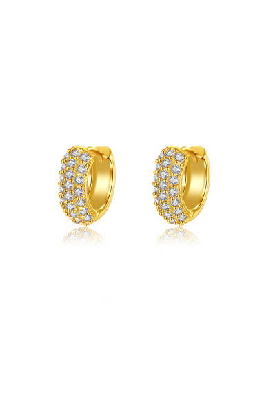 Classicharms-Boucles d'oreilles Huggie à pavé