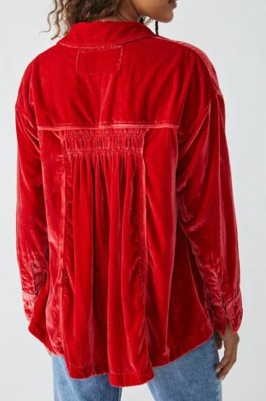 Free People Chemise en velours Marianne