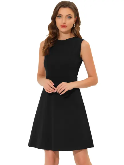 Allegra K - Sleeveless A-line Flare Dress