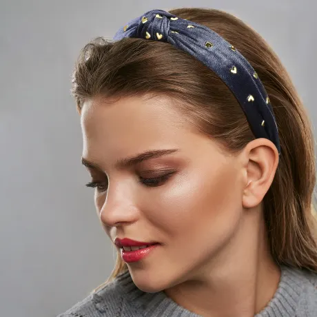 Unique Bargains - Heart Print Knotted Headband