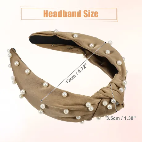 Unique Bargains- Faux Pearl noué Headband