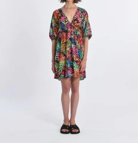 MOLLY BRACKEN Robe imprimée à col en V pour dames