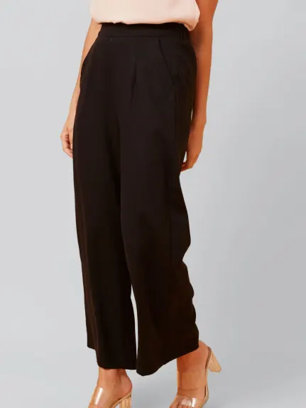 Annick - Aria Pants Linen Wide Leg Pockets Elastic Back