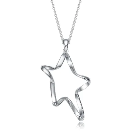 Genevive Sterling Silver Star Pendant Necklace