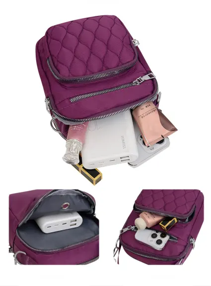 NICCI NYLON QUILTED BAG