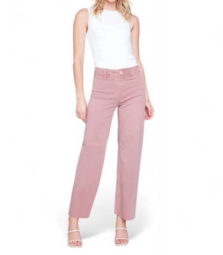 CHARLIE B - Wide Leg Raw Hem Pant