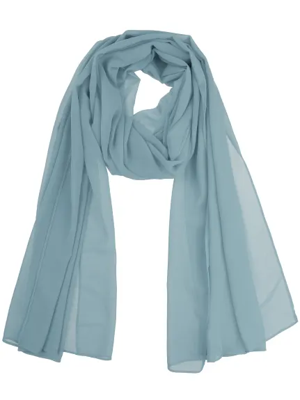 Allegra K- Solid Chiffon Sheer Long Scarf