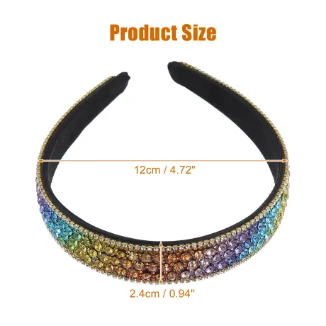 Unique Bargains - Rhinestone Wide Headband