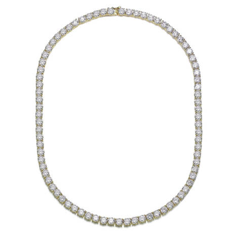 Rachel Glauber 4mm Tennis Necklace with Clear Cubic Zirconia