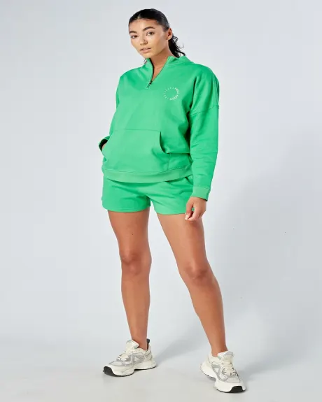 Twill Active - Essentials Sweat-shirt zippé à col cheminée surdimensionné - Vert