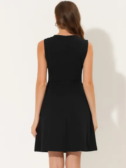 Allegra K - Sleeveless A-line Flare Dress