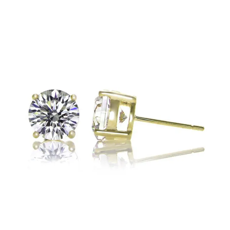 Rachel Glauber Stud Earrings with Colored Cubic Zirconia