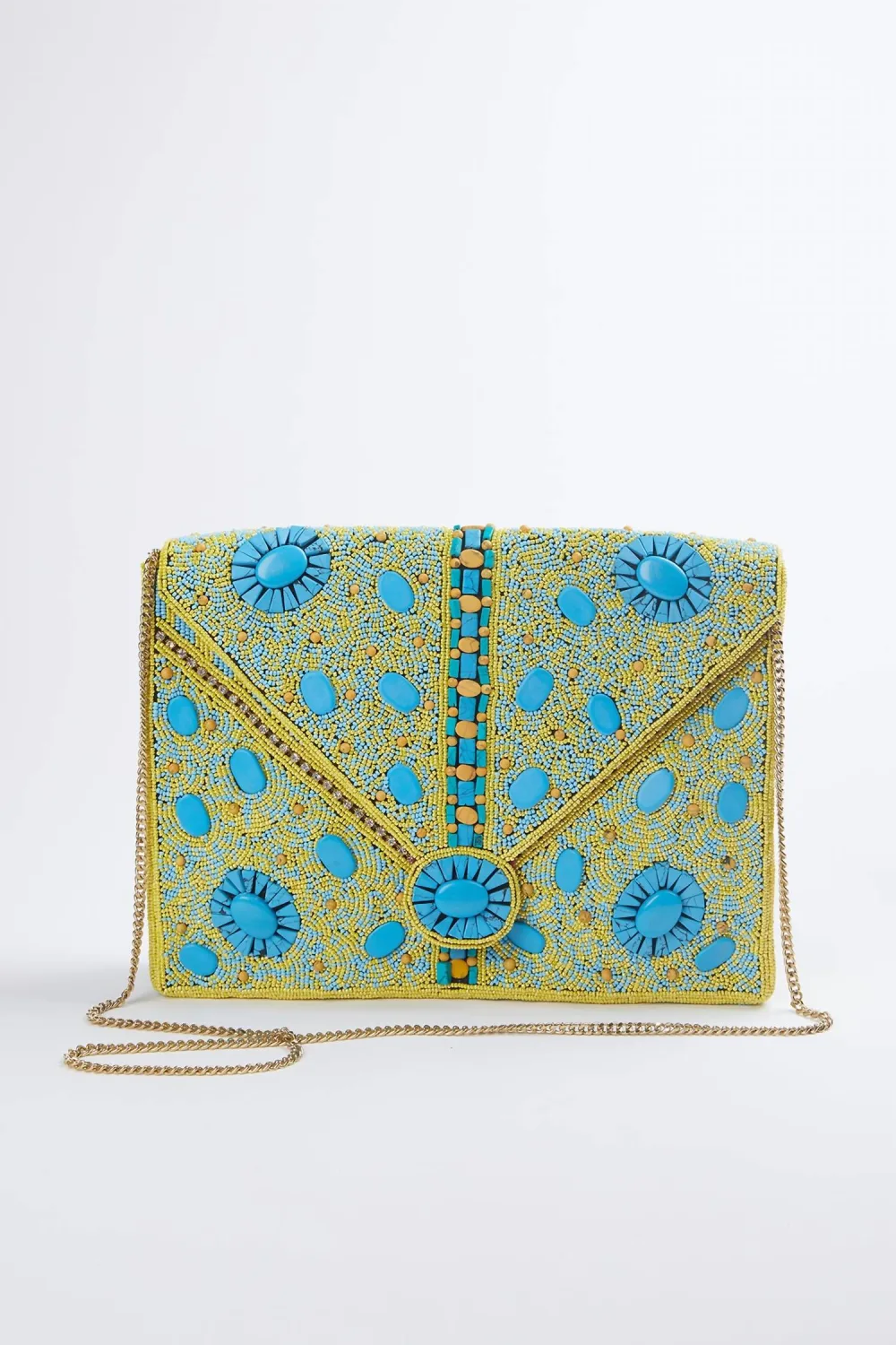 ETHNiQUE - Vasant Handmade Beaded Shoulder Clutch Bag