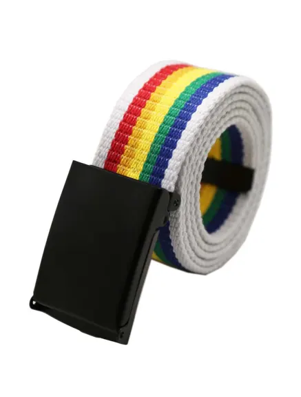 Unique Bargains- Unisex Canvas Slide Buckle Adjustable Waist Belt