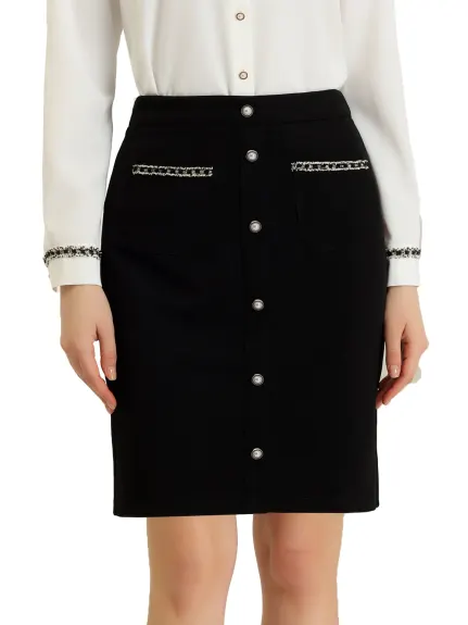 Allegra K- Elegant High Waist A-Line Skirt