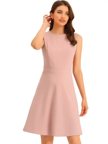 Allegra K - Sleeveless A-line Flare Dress