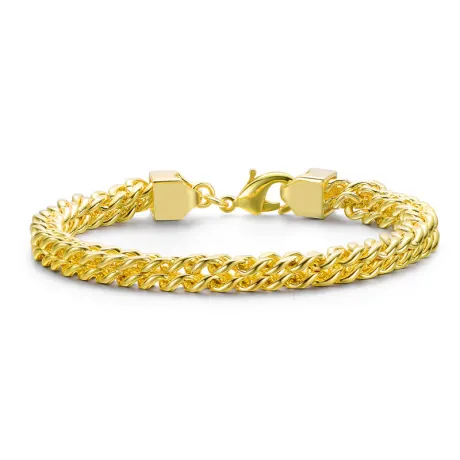 Rachel Glauber 14k Gold Plated Mesh Link Bracelet