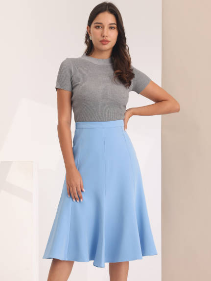 Hobemty- High Waist Fishtail Skirt