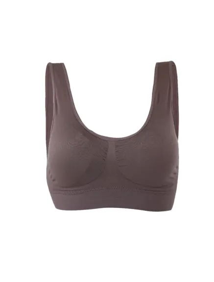 Allegra K- Removable Pads Seamless Wirefree Sleep Vest Top Bra