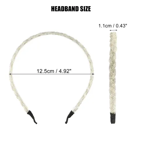 Unique Bargains - Crisscross Beaded Headband