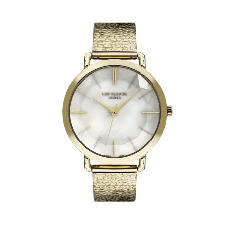 LEE COOPER-Montre Dames Doré 37mm Cadran Blanc