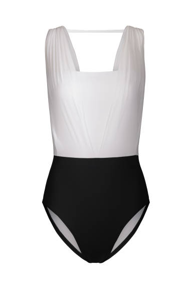 Hilary MacMillan- Mesh Overlay One Piece Swimsuit