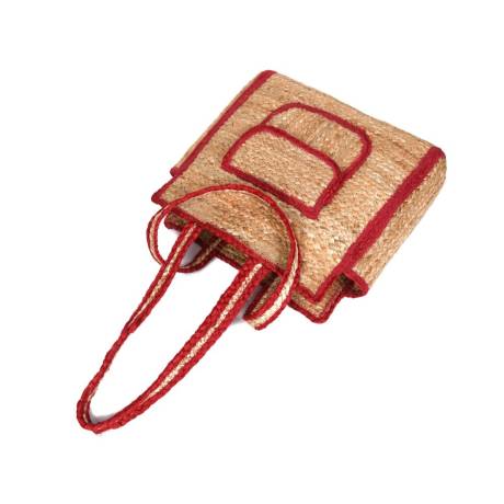 Aaron Leather Goods-Sacs fourre-tout en jute undefinedcologique urbain - Rouge