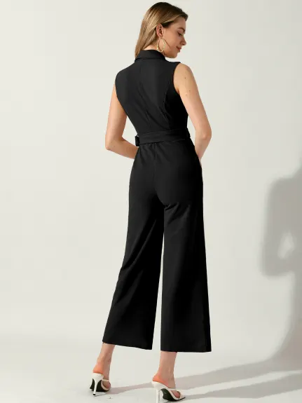 Allegra K - Sleeveless High Waist Jumpsuit Romper