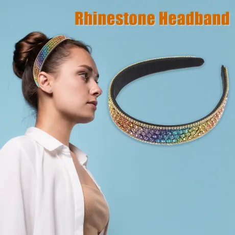 Unique Bargains - Rhinestone Wide Headband