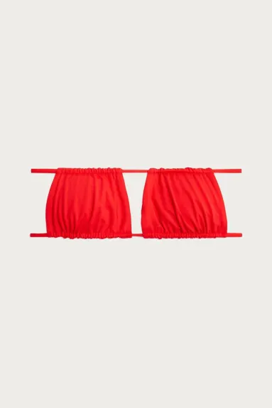 WE WORE WHAT - Ruched Bandeau Bikini Top