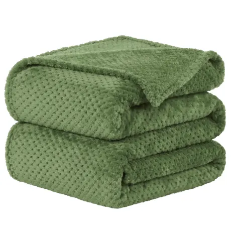 PiccoCasa- Flannel Fleece Bed Blankets (70"x78")