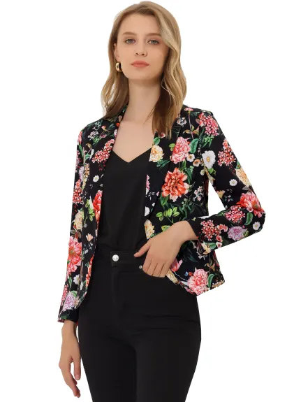 Allegra K- Veste blazer décontractée pour bureau ouvert sur le devant