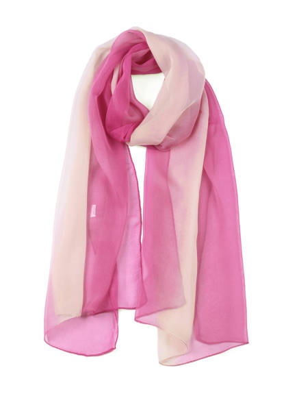 Allegra K- Long Chiffon Gradient Color Wrap Scarf