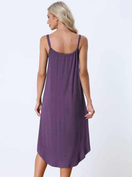 Cheibear- Stretchy Lounge Cami Dress