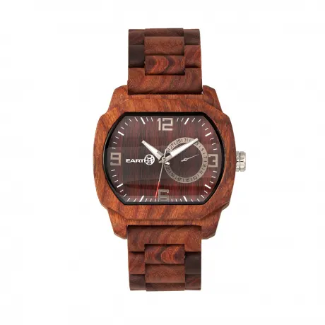 Earth Wood - Montre bracelet écailleuse avec date - Olive