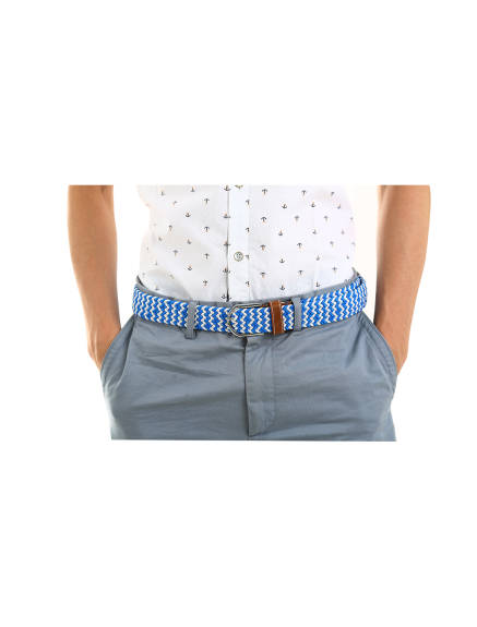 Unique Bargains- Unisex Canvas Elastic Fabric Woven Stretch Braided Belt