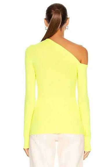 Enza Costa - Angled Exposed-Shoulder L/s