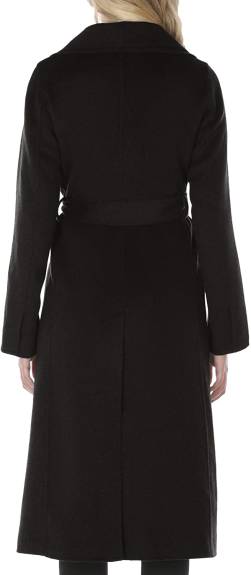 Tahari - Women's Double Layered Collar Long Wool Coat