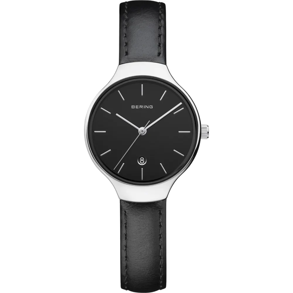 BERING - 26mm Ladies Classic Stainless Steel Watch In Silver/Black