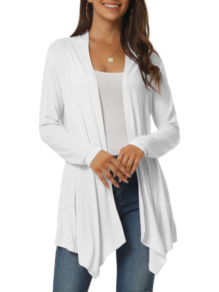 Allegra K- Draped Front Open Cardigan