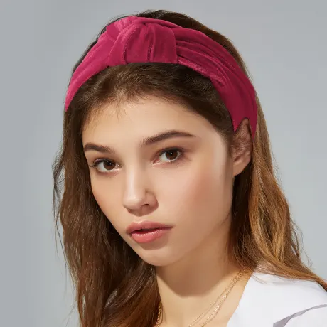 Unique Bargains - Velvet Wide Knotted Headband