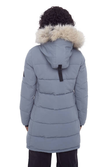 Alpine North - AULAVIK | Parka Mi-Long à Capuche et Duvet Vegan Recyclé pour Femme