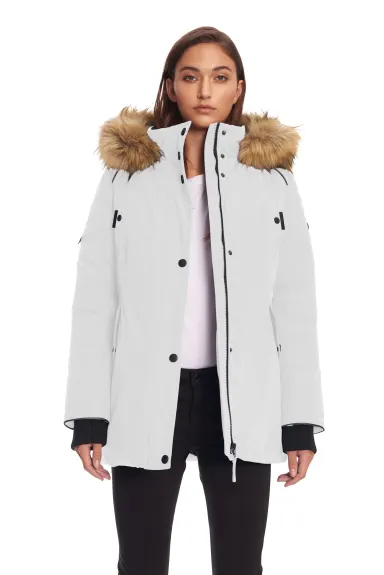 Alpine North - GLACIER | Veste d’hiver type parka femme recyclée duvet végan