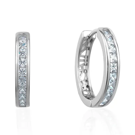 Club Rochelier 3A Cubic Zirconia Small Hoop Earrings