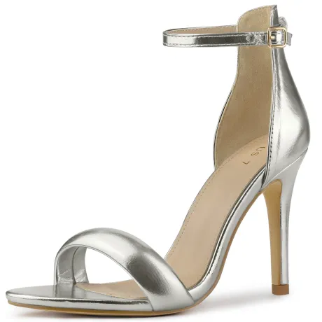 Allegra K- Ankle Strap Stiletto High Heel Sandals