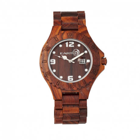 Earth Wood - Montre-bracelet Raywood avec date - Kaki/Tan