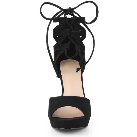 Allegra K- Platform Strappy High Heel Sandals