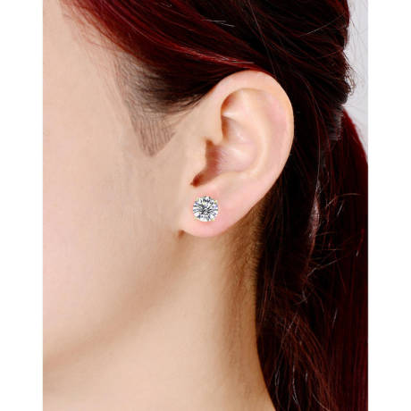 Rachel Glauber Stud Earrings with Colored Cubic Zirconia