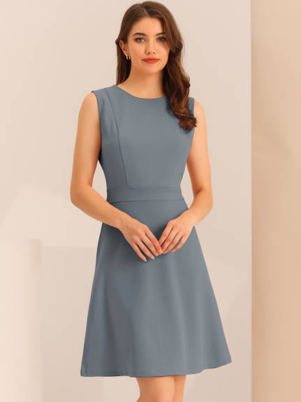 Allegra K - Sleeveless A-line Flare Dress